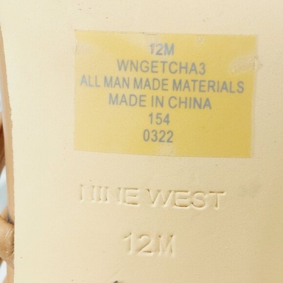 NEW Nine West Getcha 3 Heeled Brown Faux Leather Block Heel Summer Sandals D462 - Picture 10 of 14